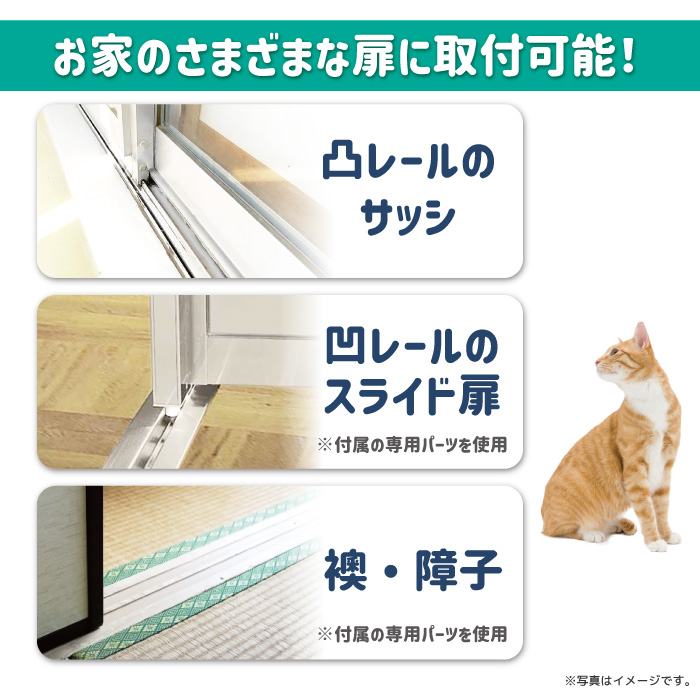 楽天市場】ペットドア 猫 ドア 工事不要 【ペットスルーもん PTG-L2200