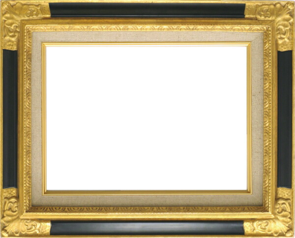 金色 彫刻入り [IM] 絵画用額縁 ② F8号 額装 金色 絵画用品 油彩額縁