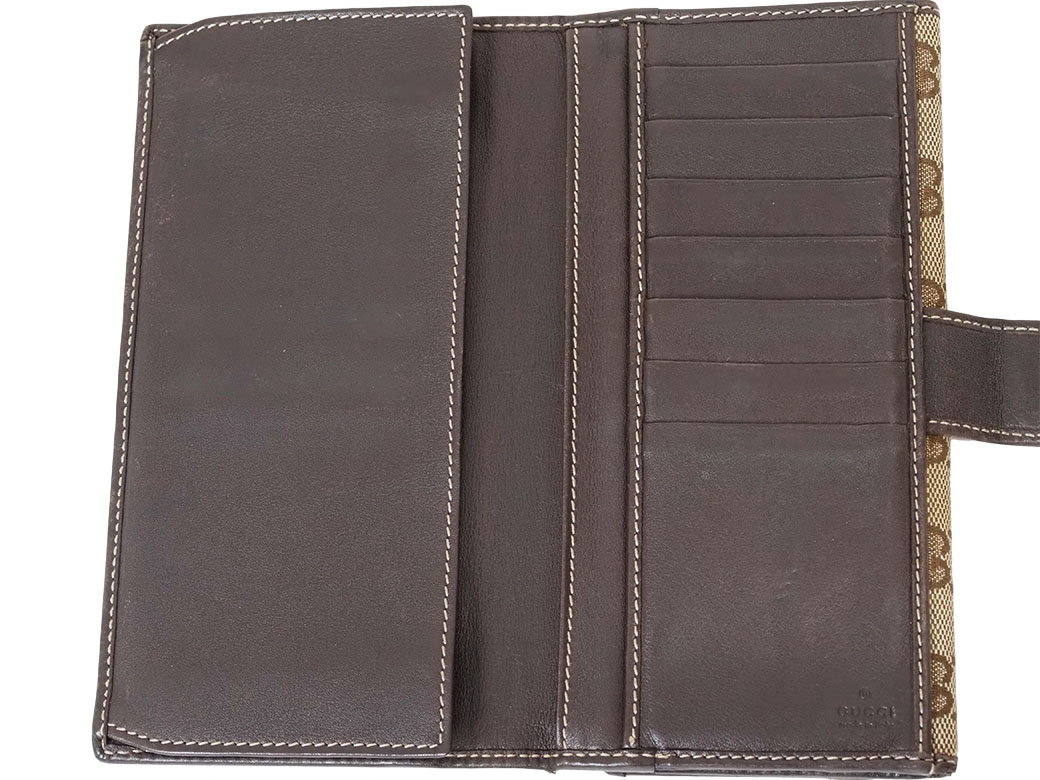 楽天市場】グッチ GUCCI 財布 二つ折り 長財布 グッチ ブラウン GG