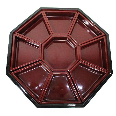 楽天市場】【中古】韓国伝統工芸 螺鈿細工漆器 八角型 重箱