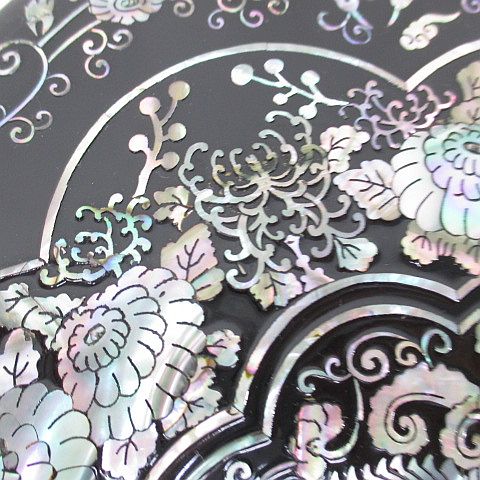 楽天市場】【中古】韓国伝統工芸 螺鈿細工漆器 八角型 重箱