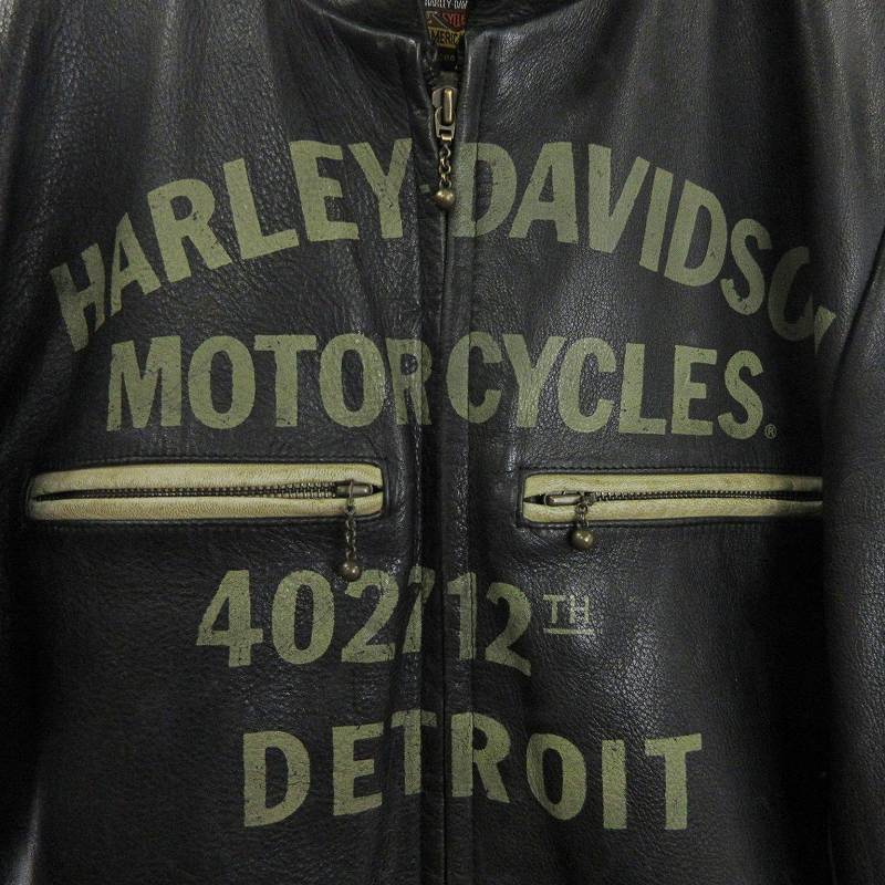 Harley Davidson ブラック シングルライダースジャケット M 1レザー