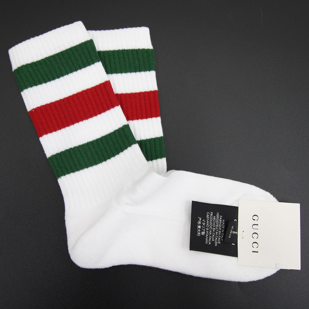 新品未使用タグ付 GUCCI ホワイトソックス Mサイズ 新品未使用タグ付