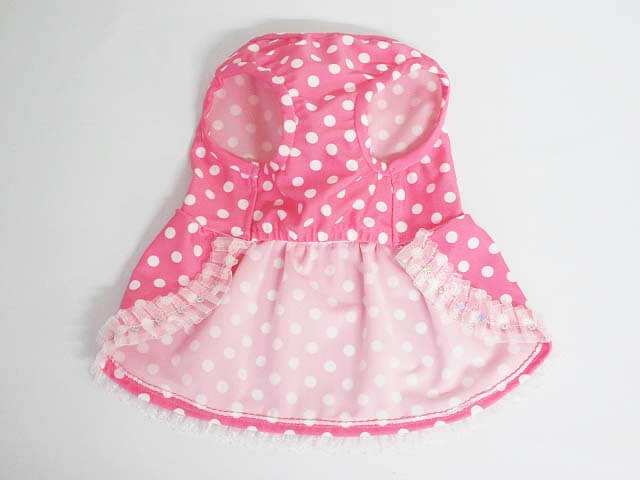 ハンドメイド犬服 ワンピース Sサイズ 犬服 No.195 デニム風メッシュ夏