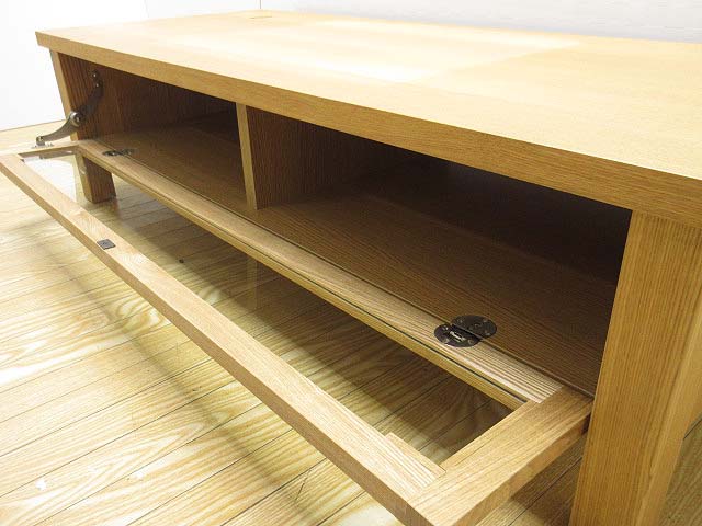 無印良品 テレビ台 108cm ガラス扉 タモ材 良い AVボード テレビボード