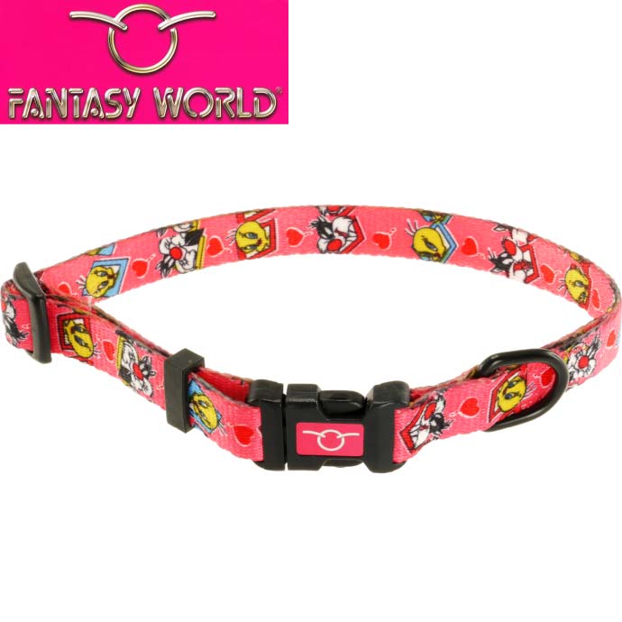 楽天市場】トゥイーティー 中型犬用 首輪 赤 幅15mm 首回り29〜45cm