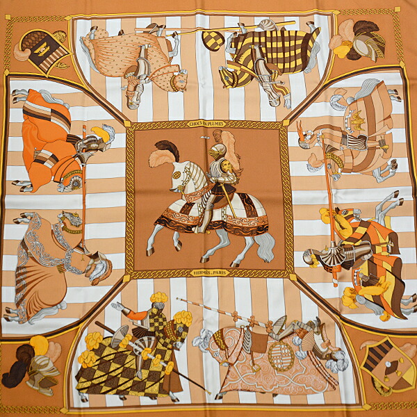 エルメス風絵オレンジ騎手馬と騎手のグラフィックアート3点セット
