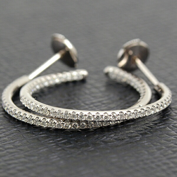 楽天市場】デビアス ピアス レディース ダイヤモンド フープ ピアス