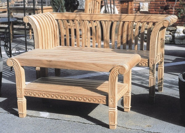 楽天市場】ベンチ ガーデンベンチ 高級 チーク材 木製 グランドベンチ