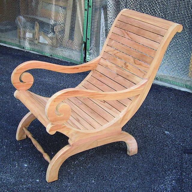 チーク無垢材×鉄枠 フォールディングチェア アーム付き フランス