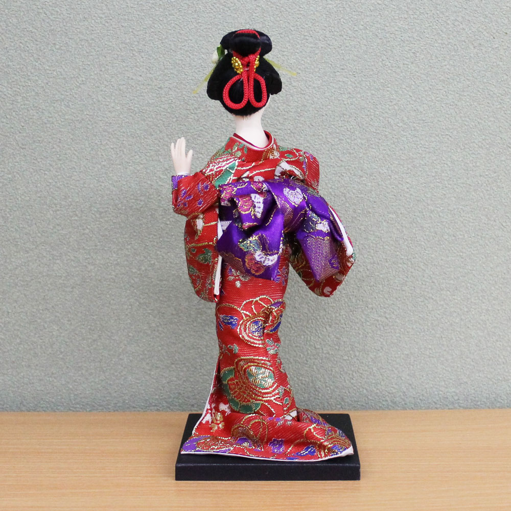 骨董2 木製 日本人形 着物 約40cm 骨董2 木製 日本人形 着物 約40cm