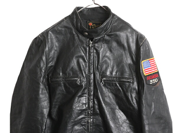 楽天市場】60s 70s ☆ REED 本革 レザー シングル ライダース