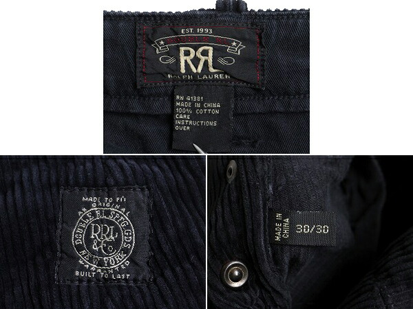 楽天市場】人気 黒 □ RRL ラルフローレン コーデュロイ パンツ