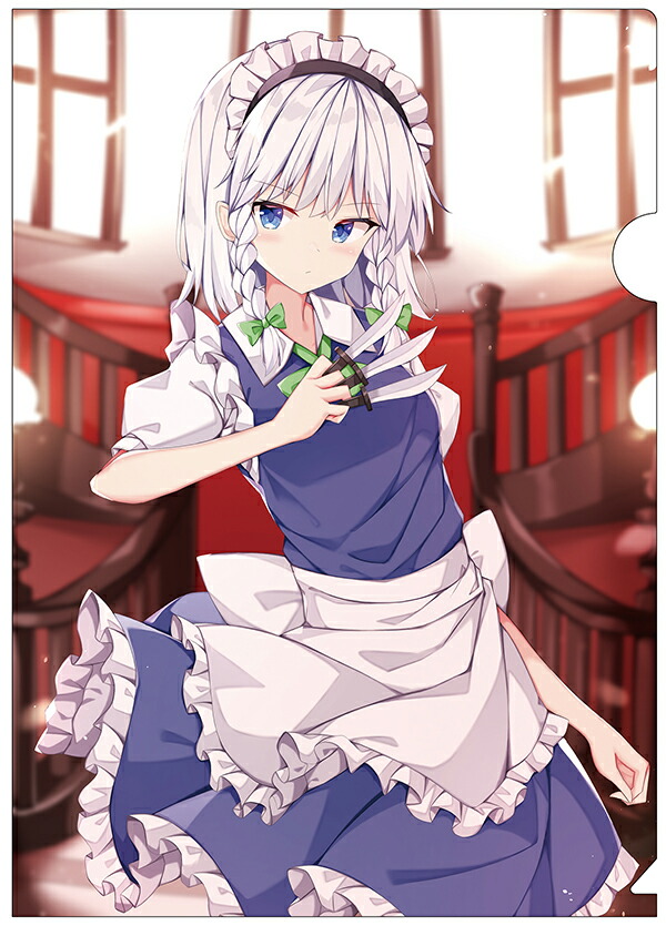 東方project 咲夜 水着 美少女 クリアファイル VZ17 Amazon.co.jp