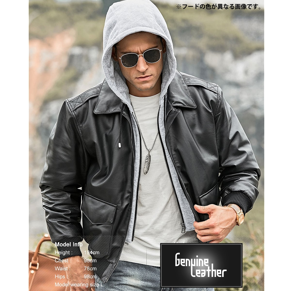 楽天市場】全4タイプ! [Men's Sheepskin Hood/Collar Genuine Leather