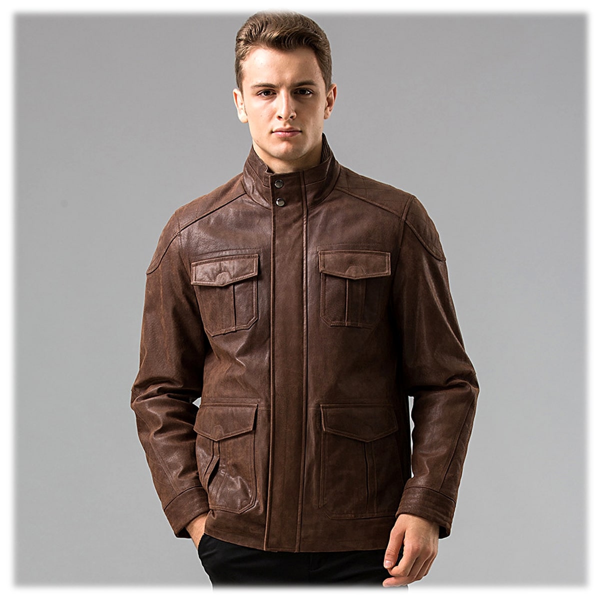 楽天市場】全10サイズ! メンズ 本革 ピッグレザー ビンテージ ブラウン