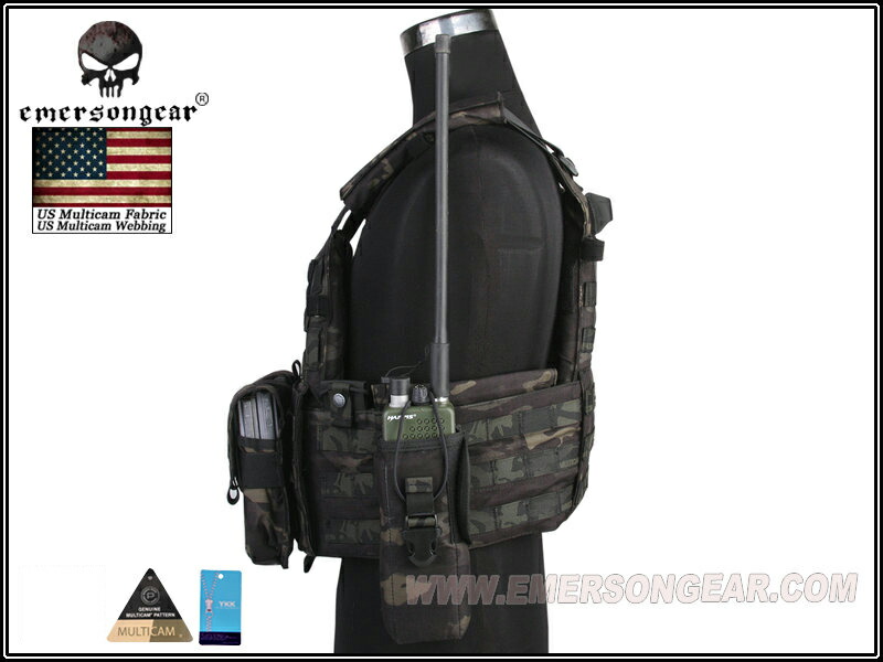 楽天市場】EMERSON LBT6094Aスタイル プレートキャリア 3ポーチ付