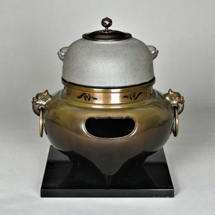 楽天市場】茶道具 電熱風炉/ヤマキ電気 YS-1唐銅鬼面風炉 電気炭セット