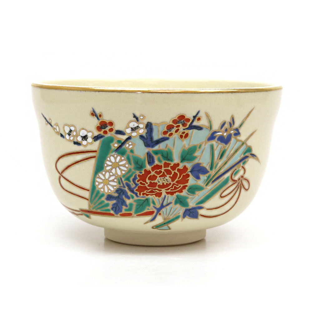 楽天市場】茶道具 抹茶碗 茶碗 仁清写し 緋扇 宮地英香作 : 茶道具