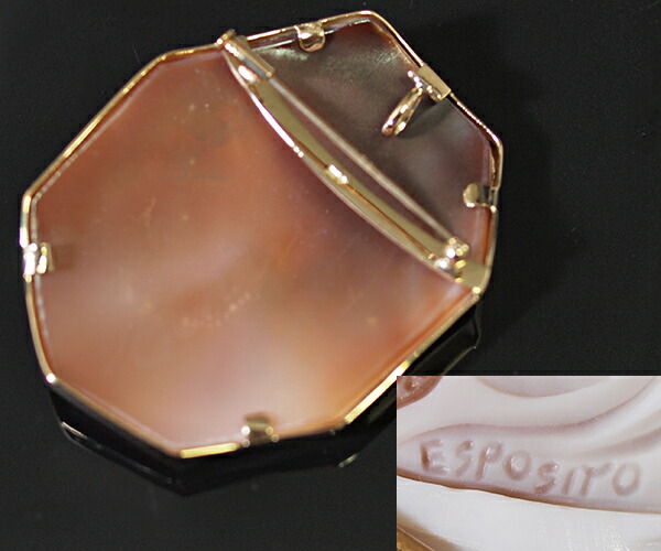 楽天市場】「エスポジート」シェルカメオ K18枠【質屋出品】【送料無料