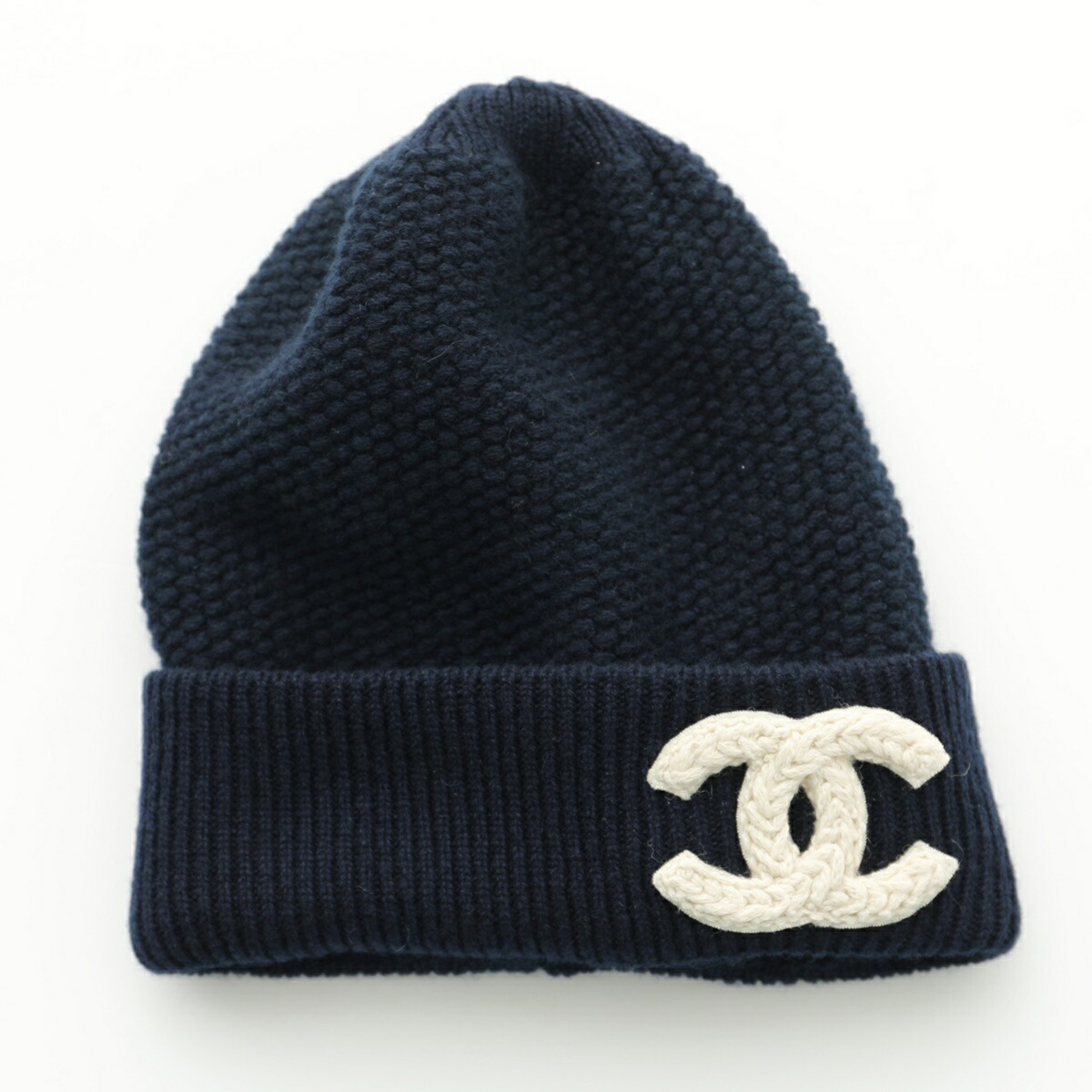 CHANELカシミアビーニーニット帽