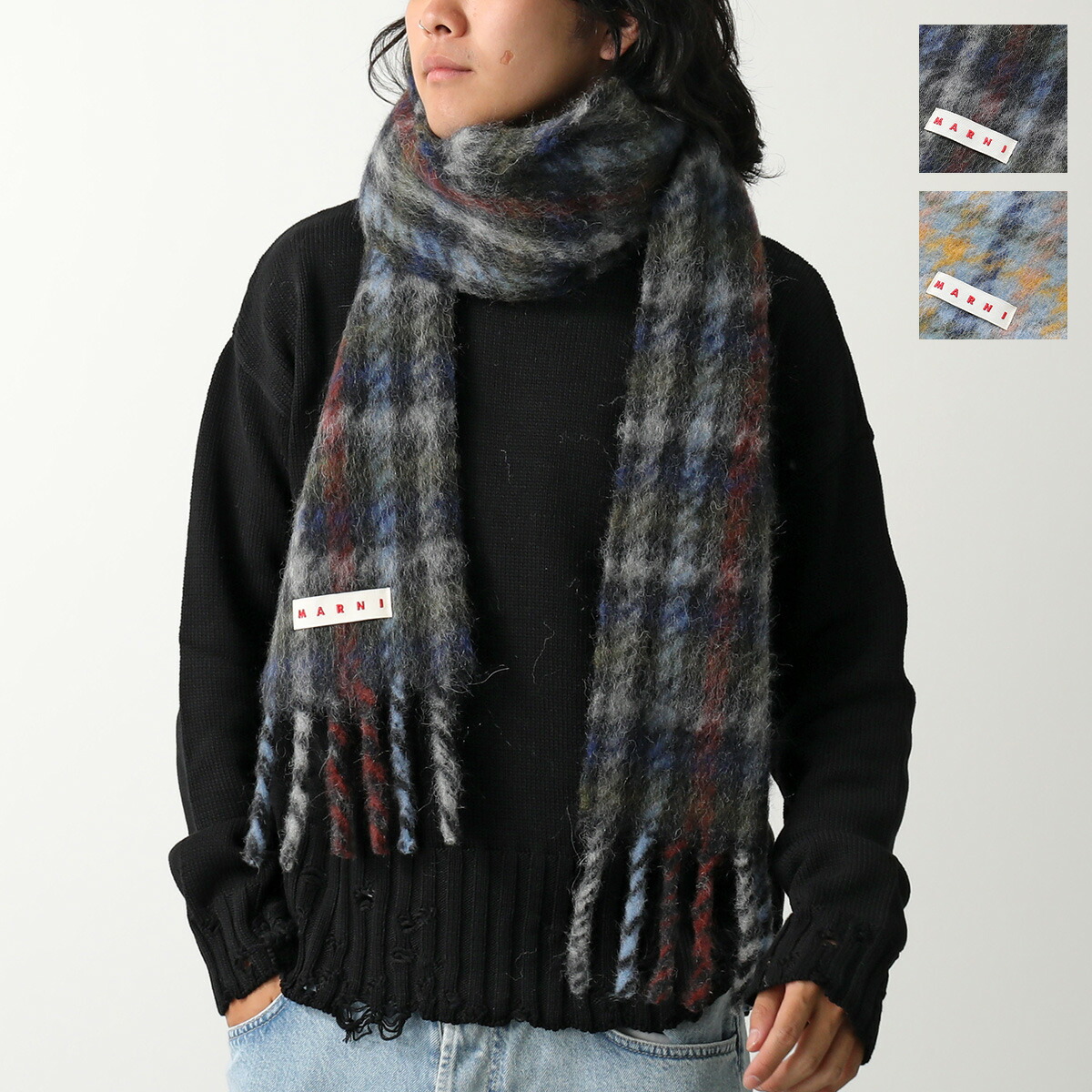 楽天市場】MARNI マルニ マフラー SCZC0077Y0 UAW050 メンズ チェック