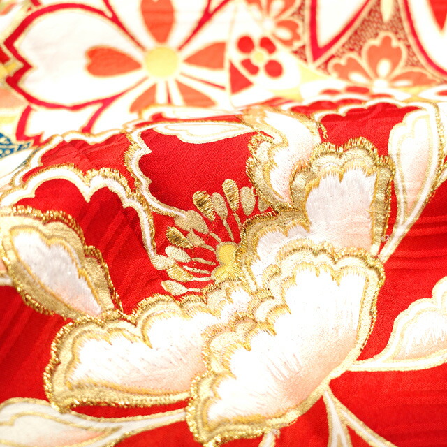 楽天市場】【中古】 振袖 リサイクル 着物 正絹 袷 金彩加工 濃