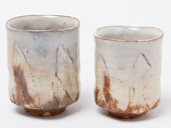 楽天市場】古畑窯 椋原佳俊 作 萩焼 白釉夫婦湯呑 mukuhara-01お茶の