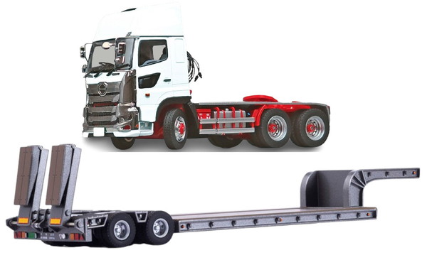 1/50ケンクラフト プロフィアSS 16輪中低床トレーラー自動あゆみ