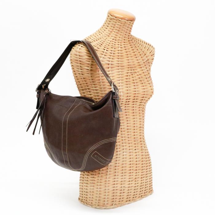 Coach ショルダーバッグ ダークブラウン