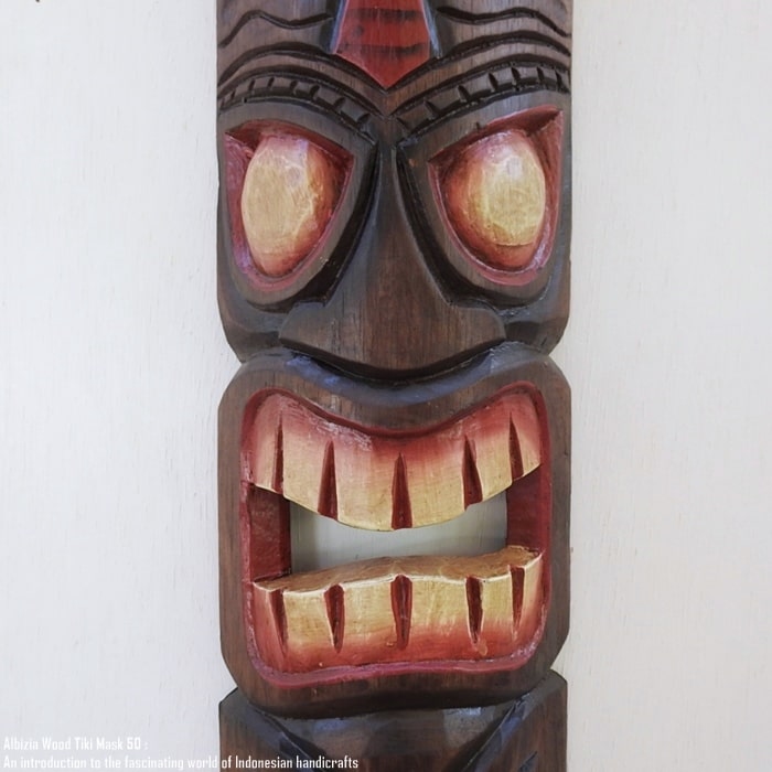 楽天市場】カラフルなティキ面50 J ティキマスク 木彫り お面 壁掛け
