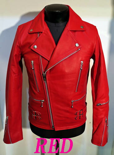 楽天市場】本革 UKライダース ダブルライダース 革ジャン 牛革 赤