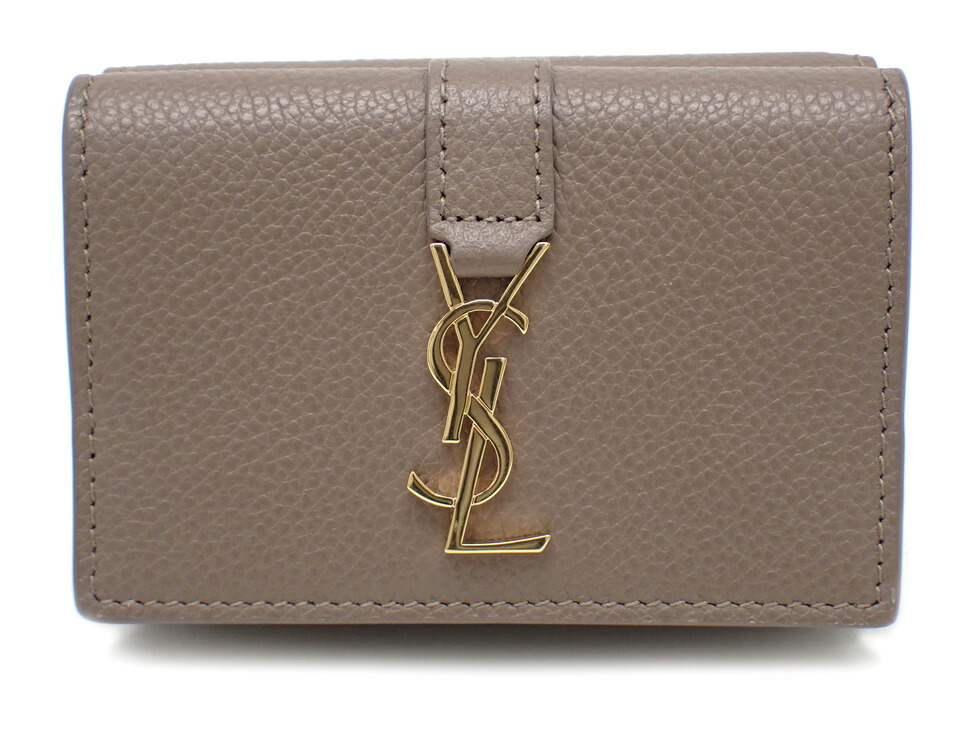 楽天市場】サンローラン パリ 669959 グレインレザー トープ×GD金具