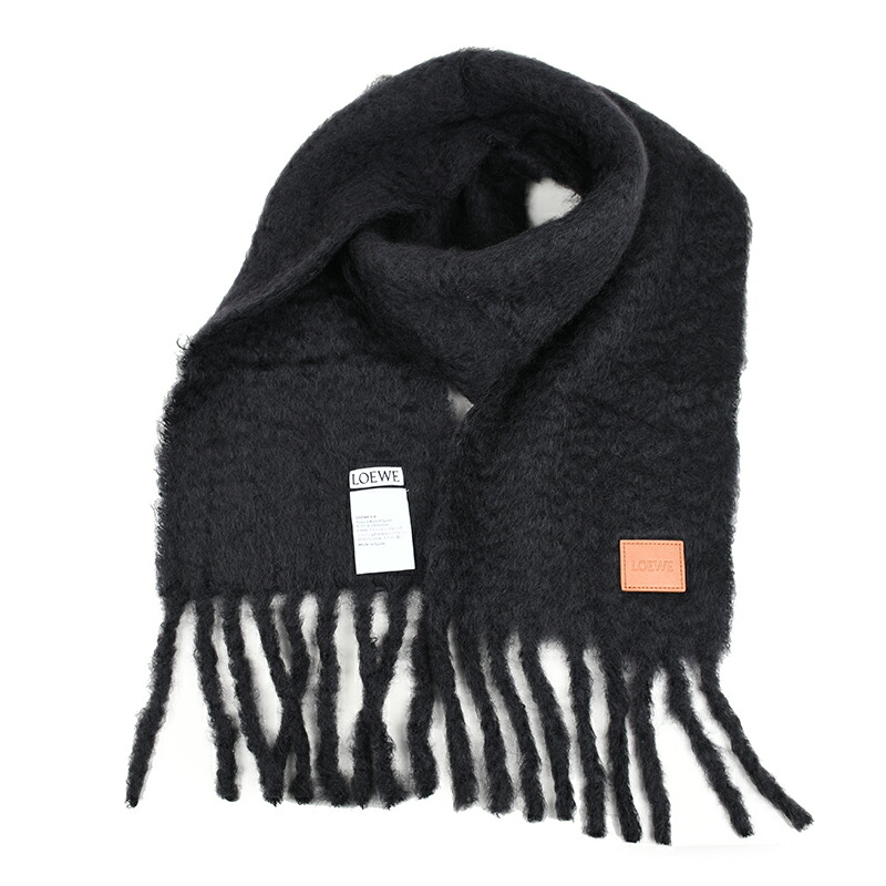 LOEWE モヘアマフラー 公式 黒 ロエベLOEWE マフラー 黒 楽天市場