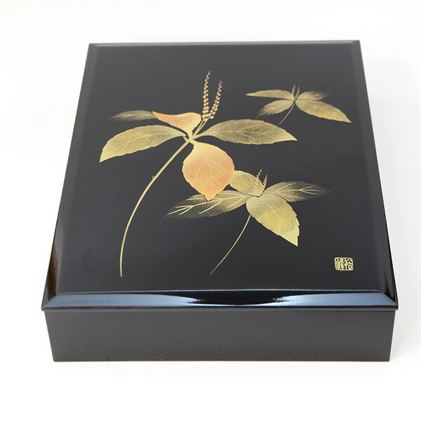 楽天市場】文箱 漆器 文庫 二人静か 蒔絵 木製 日本製 手文庫 高級