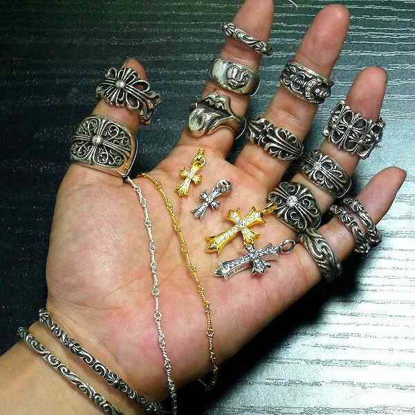 シルバーリングとペンダントセットハンドメイドまとめ売り シルバー