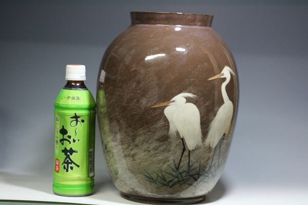 楽天市場】現川焼 臥牛窯「白鷺文花瓶」 長崎県無形文化財指定十三代横