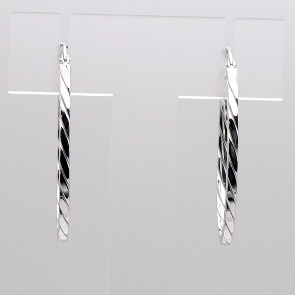 楽天市場】ウノアエレ【UNOAERRE】K18ホワイトゴールド フープピアス