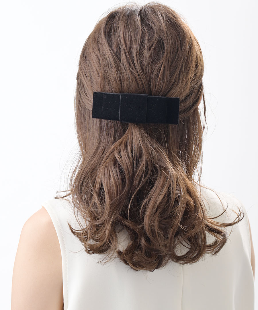 楽天市場】☆ネコポス送料無料☆ベルベットリボンバレッタ シンプル