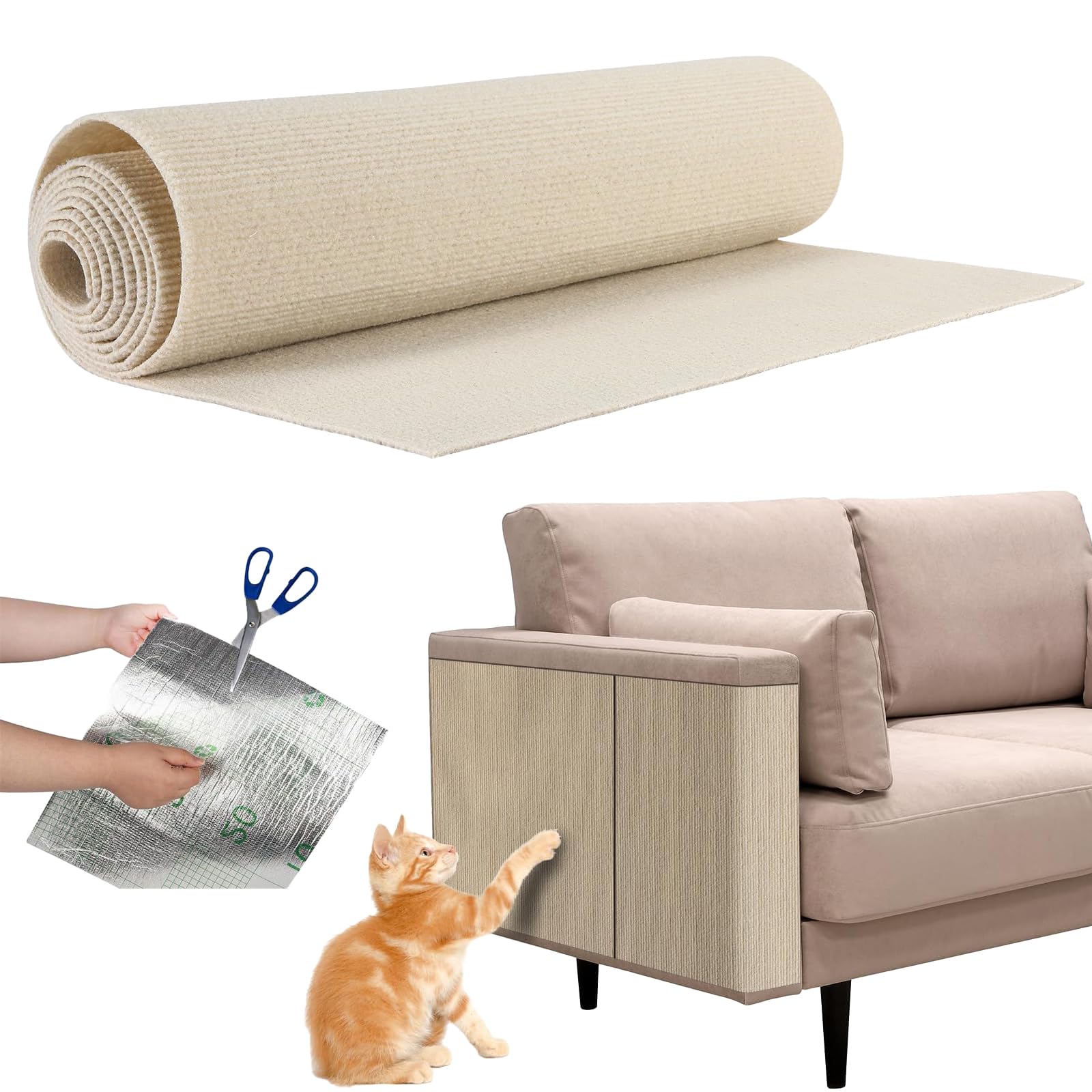 楽天市場】猫用爪とぎ 猫 爪研ぎシート DIY自由な組み立て 可能な粘着