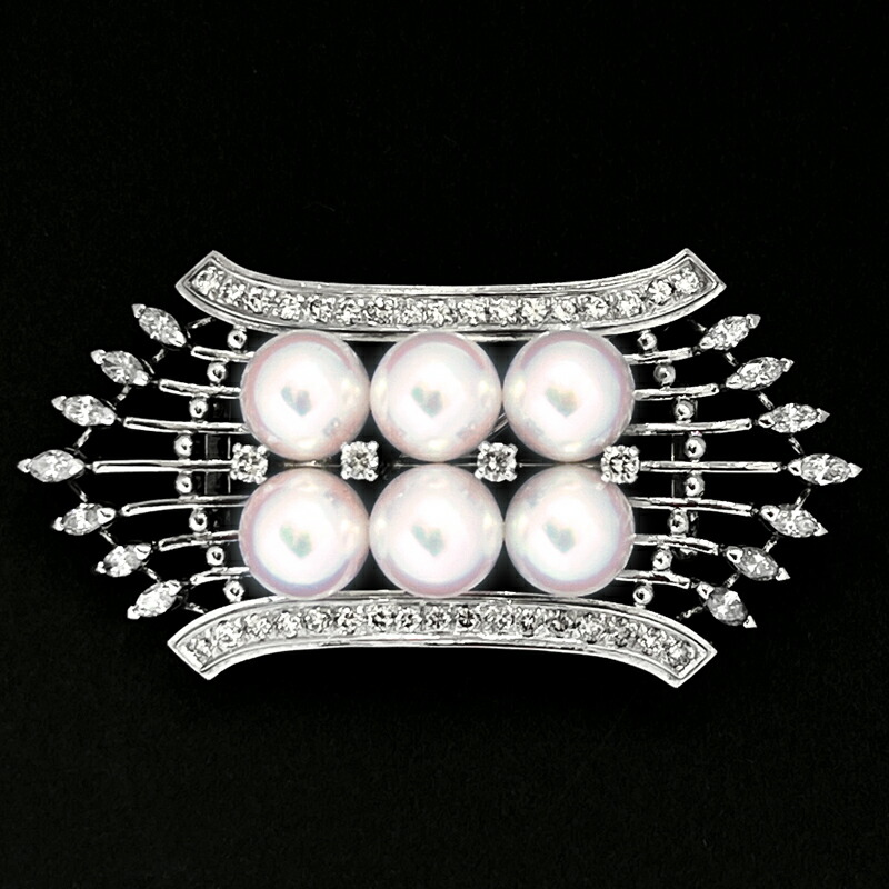 ミキモトパールブローチケース付きあこや真珠本真珠入学式卒業式