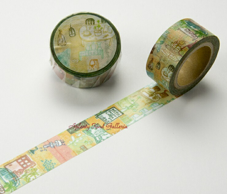 海外マスキングテープ巻売り 綺粉世1 人物マスキングテープ風景マステ