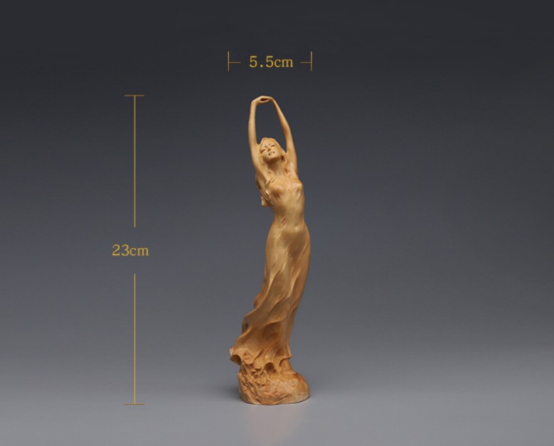 東洋彫刻 美人像 置物 高さ約18cm 東洋彫刻 美人像 置物 高さ約18cm