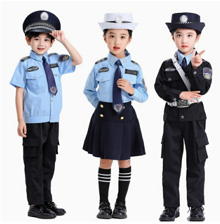 交通指導員 制服 夏服 コスプレ シャツ 制帽 ベスト 警察 グッズ 交通