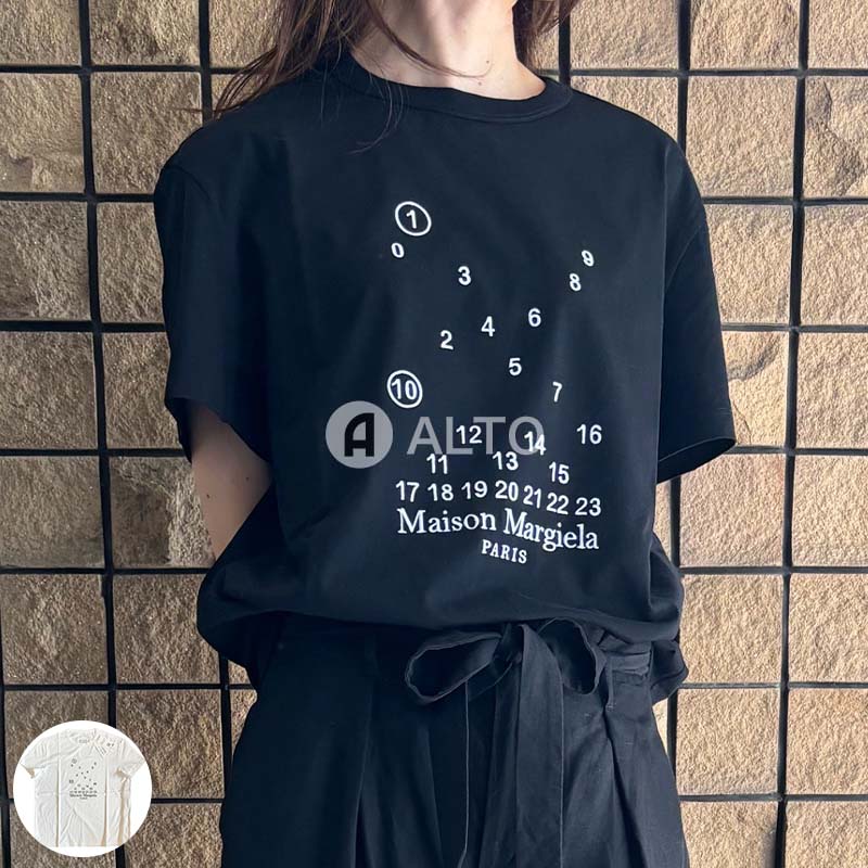 楽天市場】Maison Margielaメゾンマルジェラナンバーロゴ 刺繍 半袖T