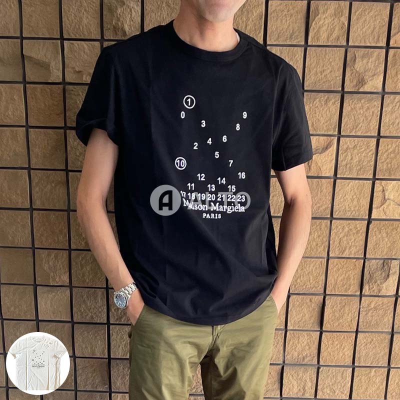 楽天市場】Maison Margielaメゾンマルジェラナンバーロゴ 刺繍 半袖T