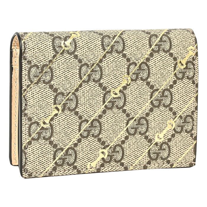 極美品✨グッチ コンパクトウォレット 折り財布 ホースビット ラフィア