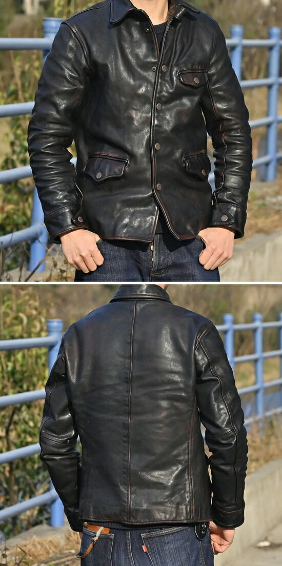 馬革 インディアン サイズ36 ホースハイド 革ジャン シングル