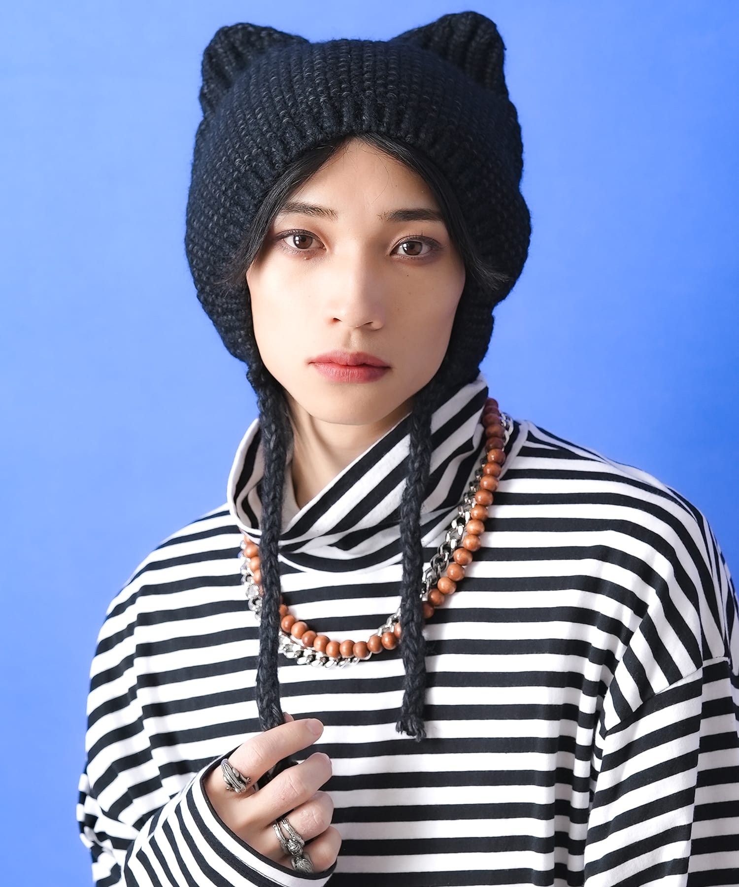 楽天市場】an meets zakka ネコ耳イヤーフラップニットキャップ