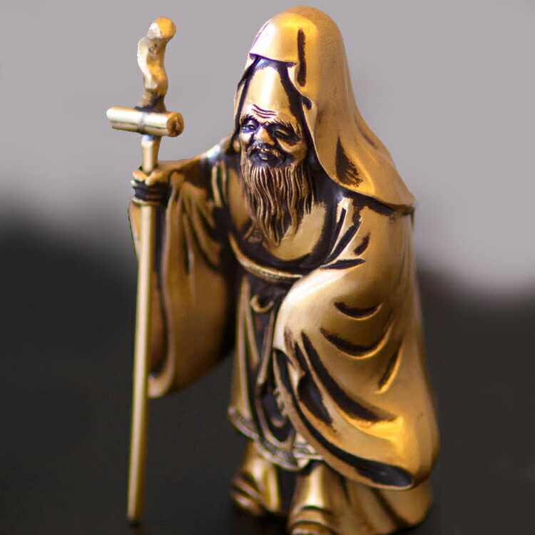 楽天市場】縁起物 置物 七福神〔福禄寿〕シルキーゴールド 日本製